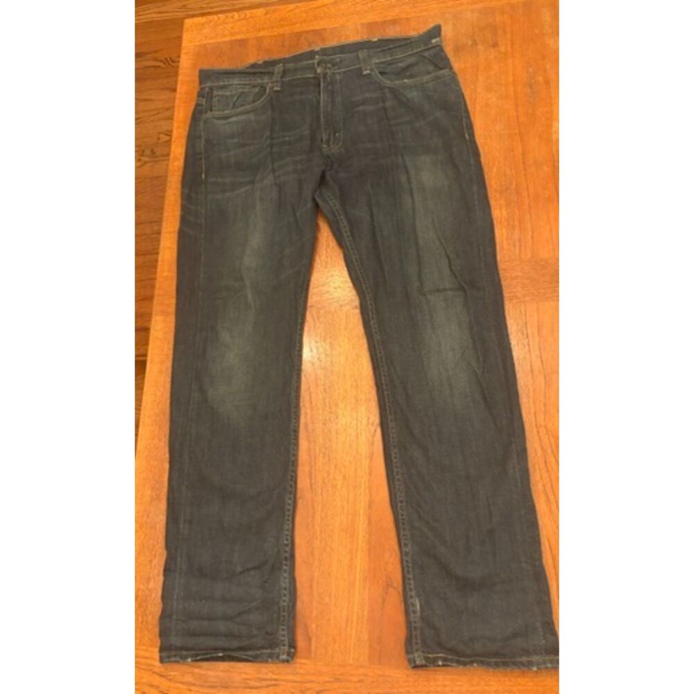 Levi's black patch 511 dark denim 38W x 32L selvedge Slim fit